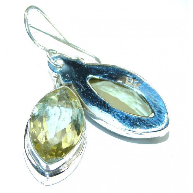 Natural Citrine .925 Sterling Silver handmade earrings