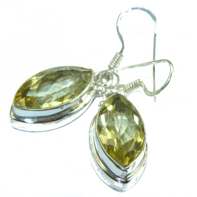 Natural Citrine .925 Sterling Silver handmade earrings