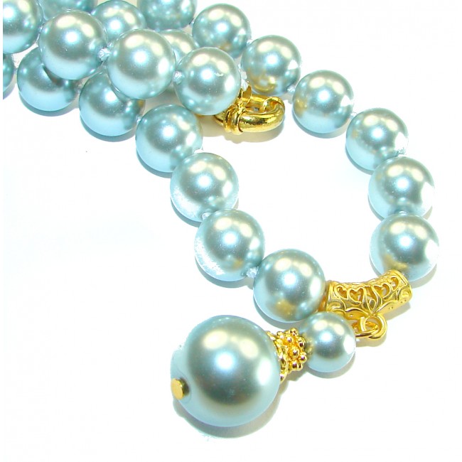 Vintage Beauty Freshwater Pearl 14K Gold over .925 Sterling Silver handcrafted Necklace