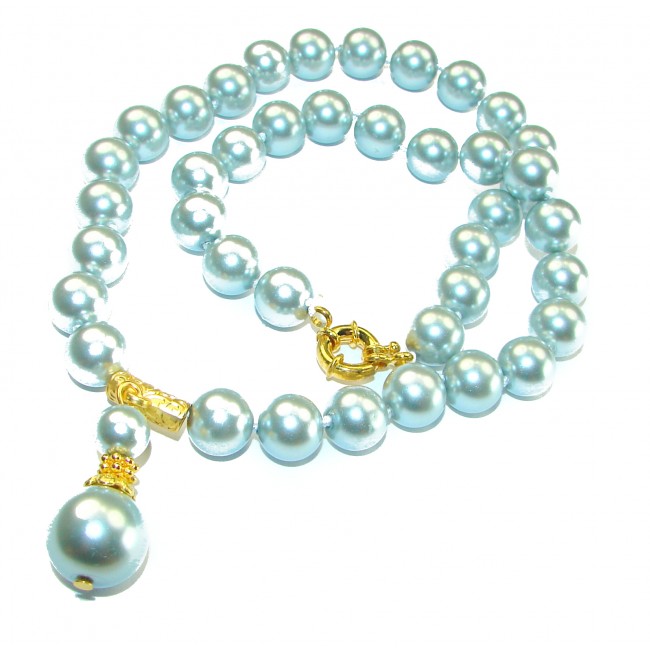 Vintage Beauty Freshwater Pearl 14K Gold over .925 Sterling Silver handcrafted Necklace