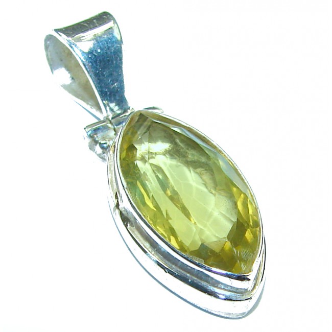 Citrine .925 Sterling Silver handmade Pendant