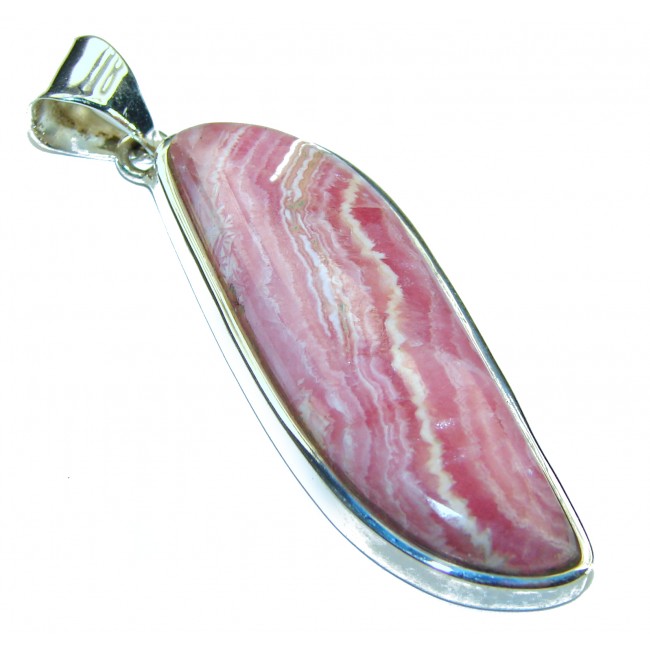 Genuine Argentinian Rhodochrosite .925 Sterling Silver handmade Pendant