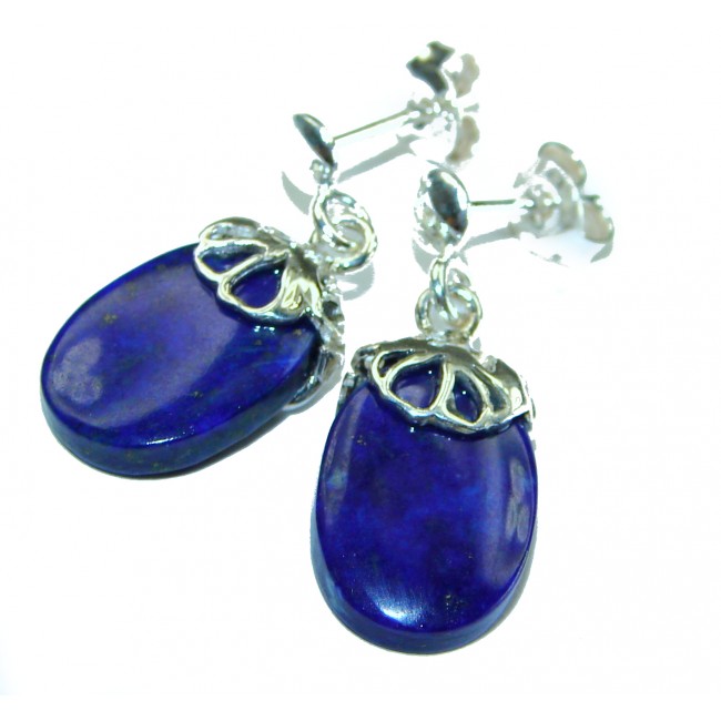 Gorgeous Lapis Lazuli .925 Sterling Silver handcrafted earrings