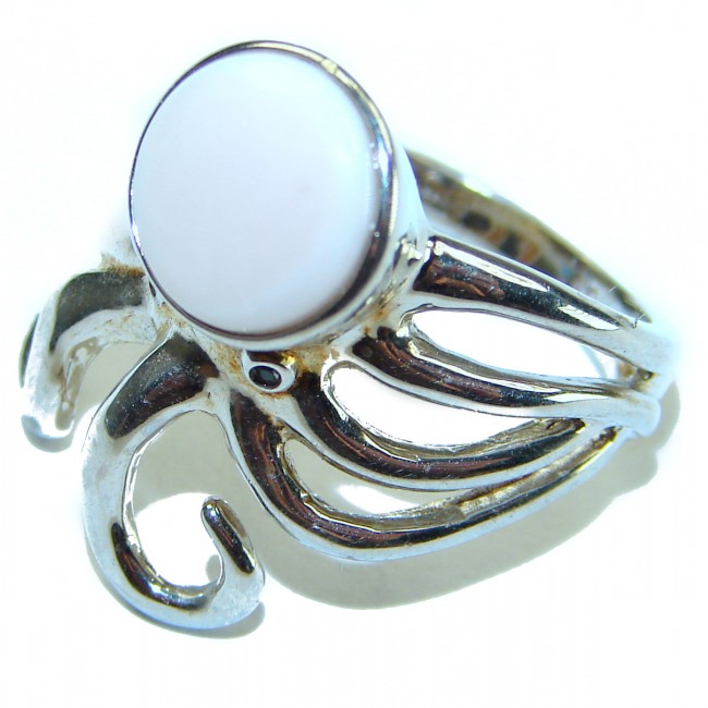 Octopus Genuine Opal 925 Sterling Silver handmade Ring size 6