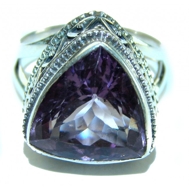 Spectacular Amethyst .925 Sterling Silver Handcrafted Ring size 7