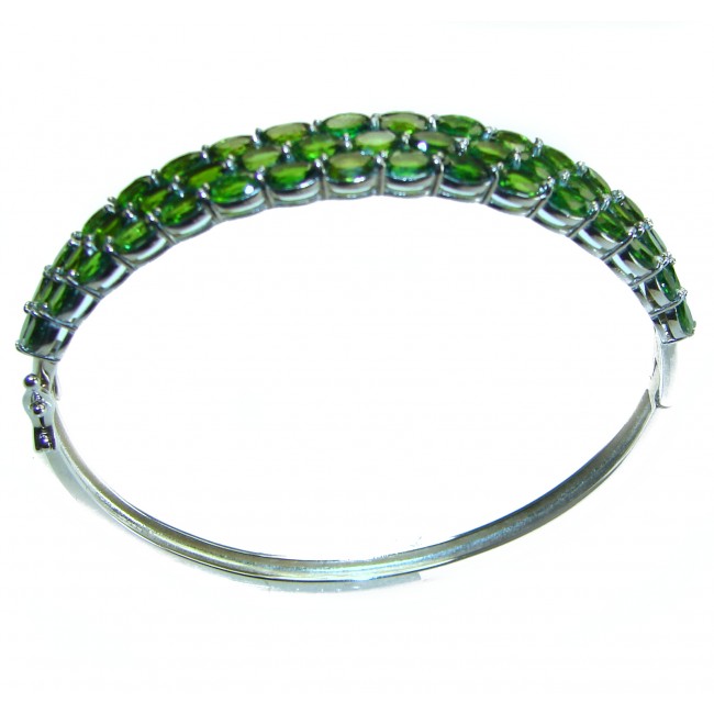 Chrome Diopside .925 Sterling Silver handcrafted bracelet