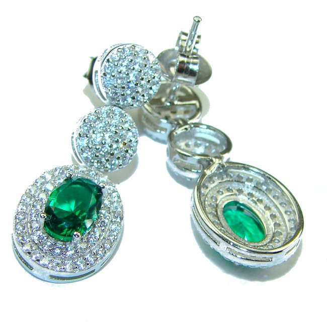 Fabulous Chrome Diopside .925 Sterling Silver handcrafted earrings