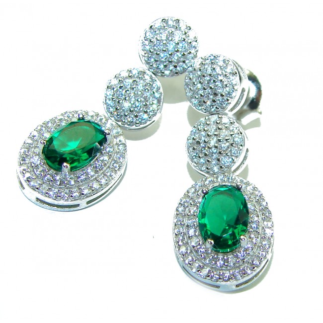 Fabulous Chrome Diopside .925 Sterling Silver handcrafted earrings