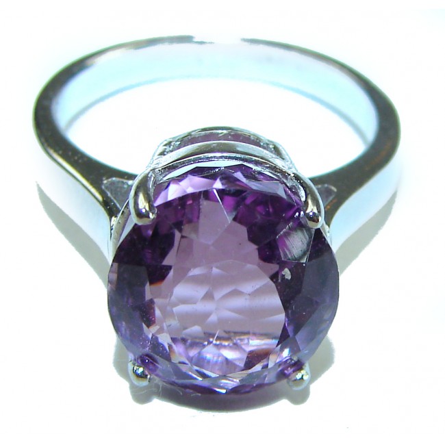 Spectacular Amethyst .925 Sterling Silver Handcrafted Ring size 7 1/2