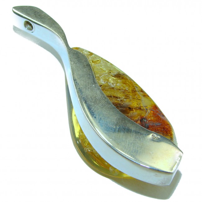 Baltic Beauty Authentic Baltic Amber .925 Sterling Silver handcrafted pendant