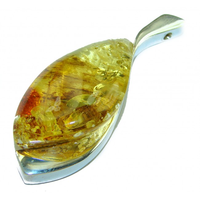 Baltic Beauty Authentic Baltic Amber .925 Sterling Silver handcrafted pendant