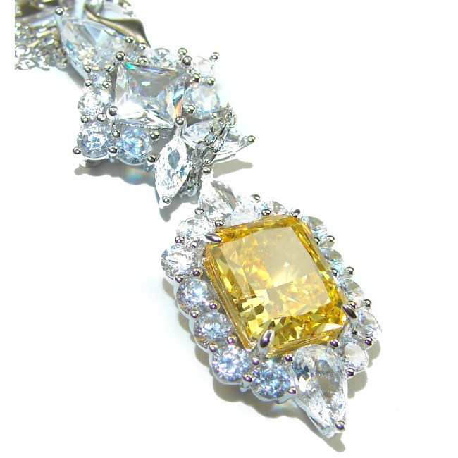 Precious Genuine Citrine .925 Silver handcrafted Necklace