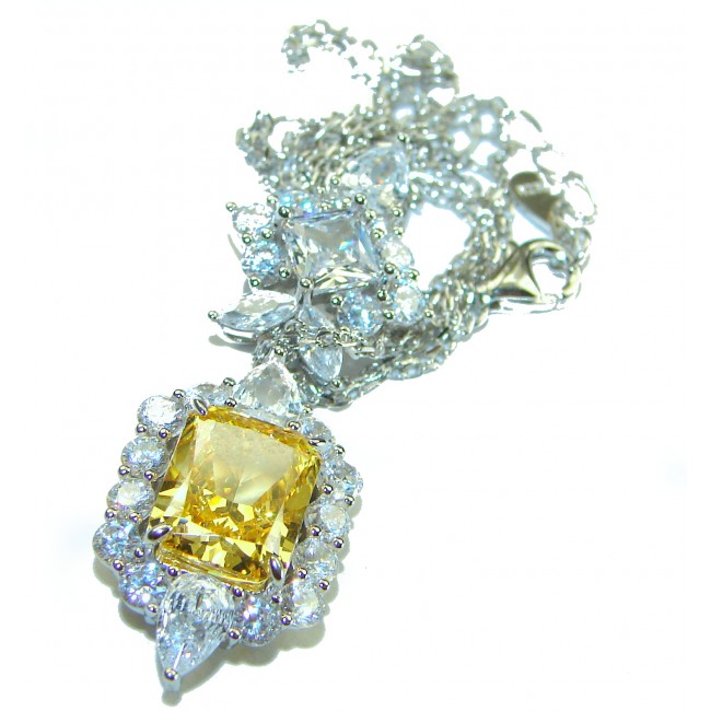 Precious Genuine Citrine .925 Silver handcrafted Necklace