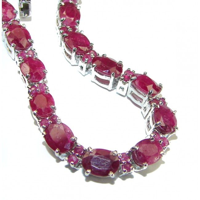 True Passion authentic Ruby .925 Sterling Silver handmade Bracelet