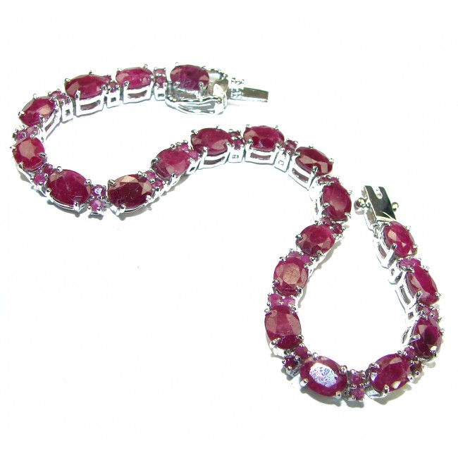 True Passion authentic Ruby .925 Sterling Silver handmade Bracelet