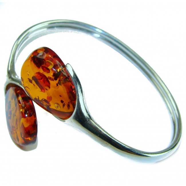 Excellent Golden Baltic Amber .925 Sterling Silver entirely handcrafted Bracelet