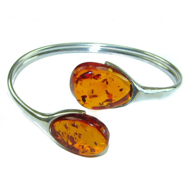 Excellent Golden Baltic Amber .925 Sterling Silver entirely handcrafted Bracelet