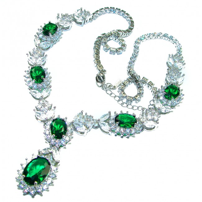 Elegant Natural Chrome Diopside .925 Silver handcrafted Necklace