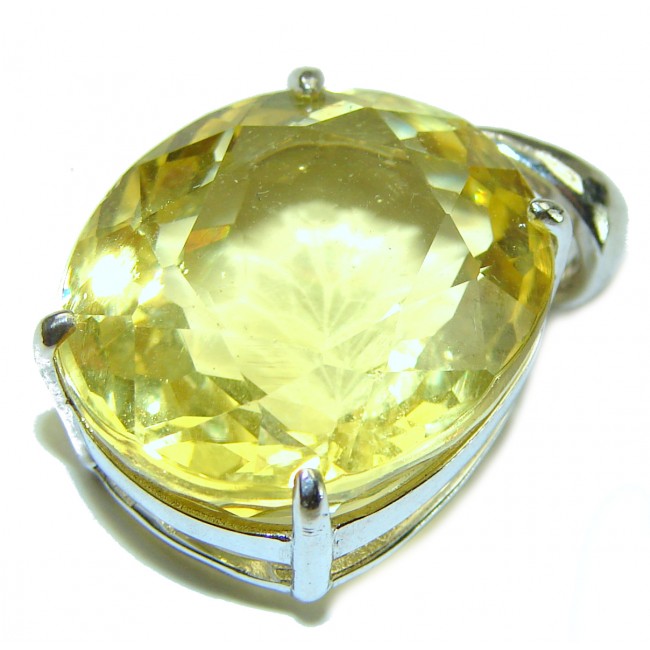 25.5 carat Citrine .925 Sterling Silver handmade Pendant