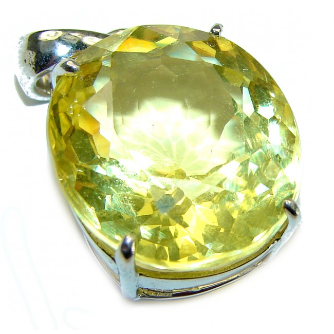 25.5 carat Citrine .925 Sterling Silver handmade Pendant