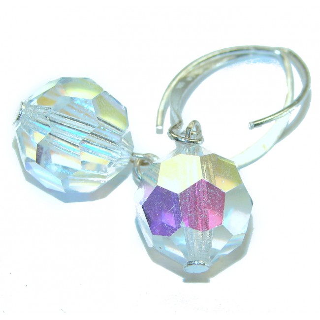 Rainbow Quartz .925 Sterling Silver handcrafted earrings