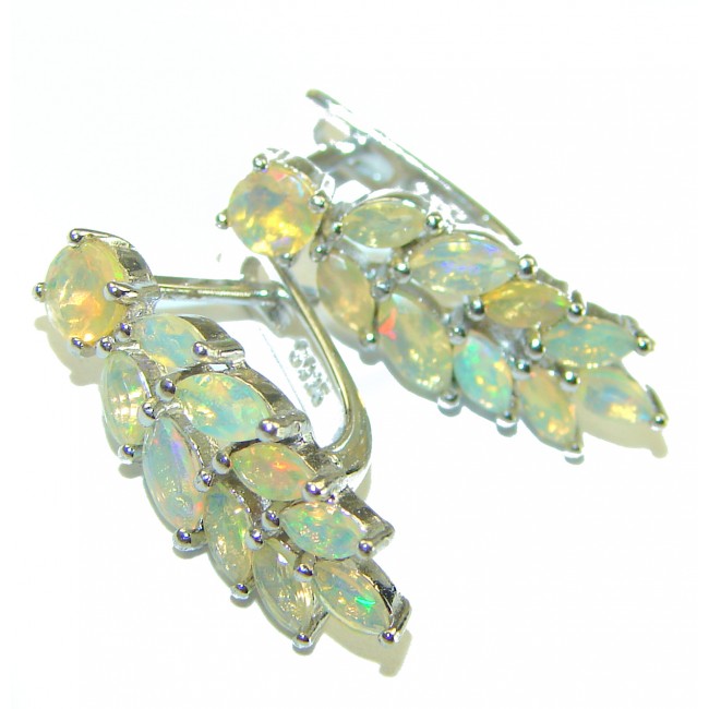 Golden Cascade Ethiopian Opal .925 Sterling Silver handcrafted earrings