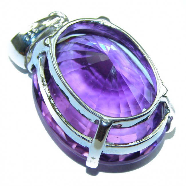 22.5 carat Perfect Amethyst .925 Sterling Silver handcrafted Pendant