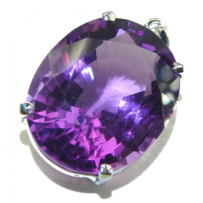 22.5 carat Perfect Amethyst .925 Sterling Silver handcrafted Pendant