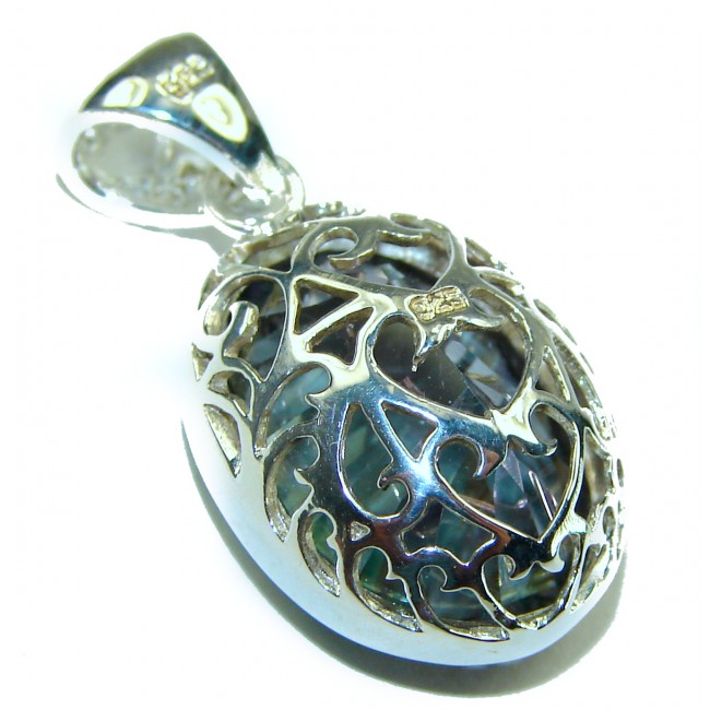 Magic Aurora Topaz .925 Sterling Silver handcrafted Pendant