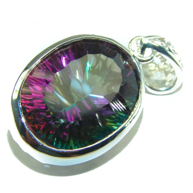 Magic Aurora Topaz .925 Sterling Silver handcrafted Pendant