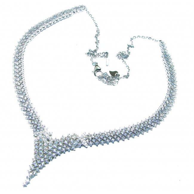 Exclusive White Topaz .925 Sterling Silver handcrafted necklace