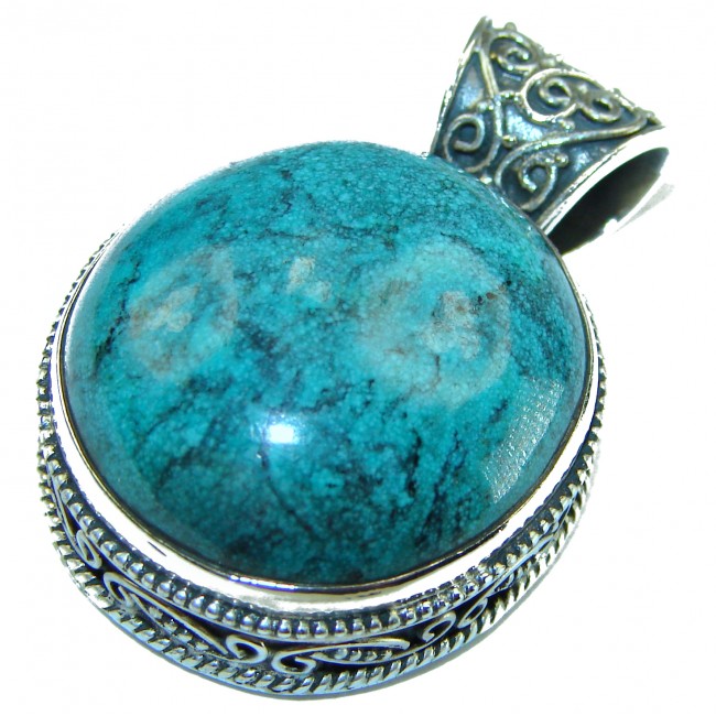 Arizona Beauty Natural Natural Turquoise .925 Sterling Silver handmade pendant