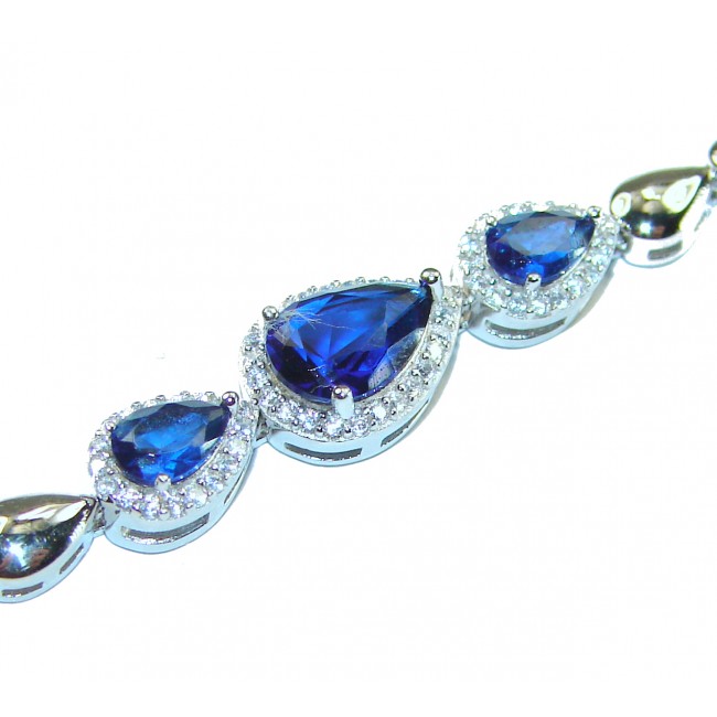 Endless Love Sapphire .925 Sterling Silver handcrafted Bracelet