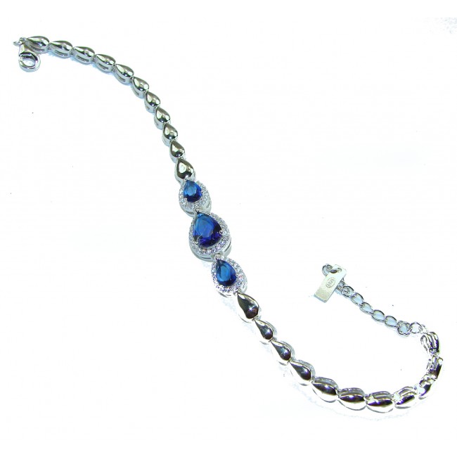 Endless Love Sapphire .925 Sterling Silver handcrafted Bracelet