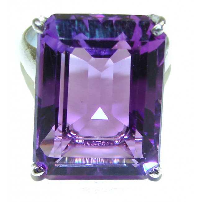 Spectacular Amethyst .925 Sterling Silver Handcrafted Ring size 7 1/2