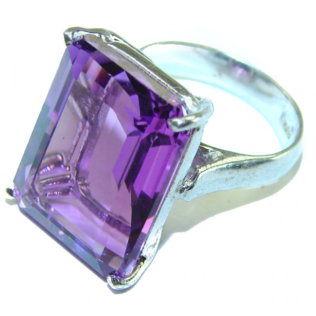 Spectacular Amethyst .925 Sterling Silver Handcrafted Ring size 7 1/2