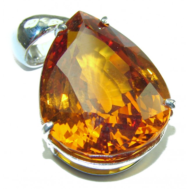 Golden Treasure authentic Golden Topaz .925 Sterling Silver handcrafted pendant