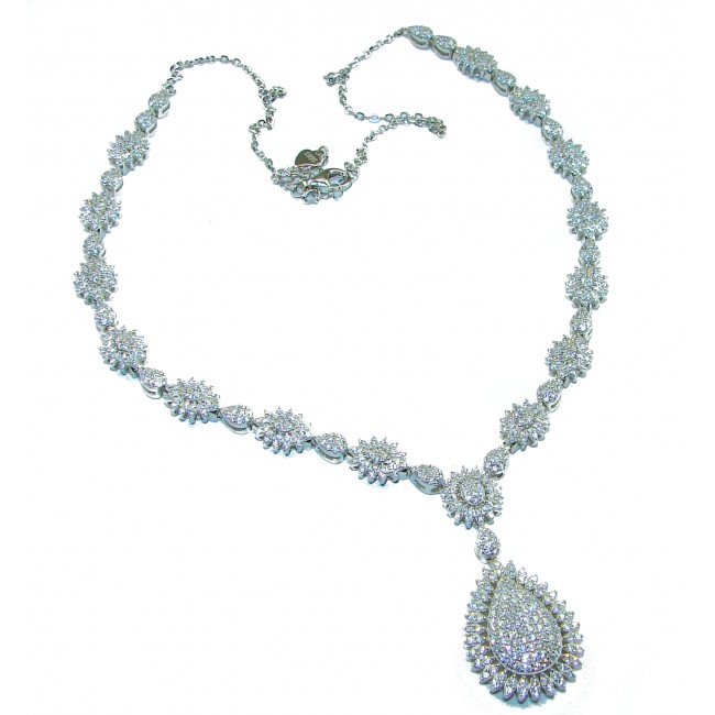 Exclusive White Topaz .925 Sterling Silver handcrafted necklace