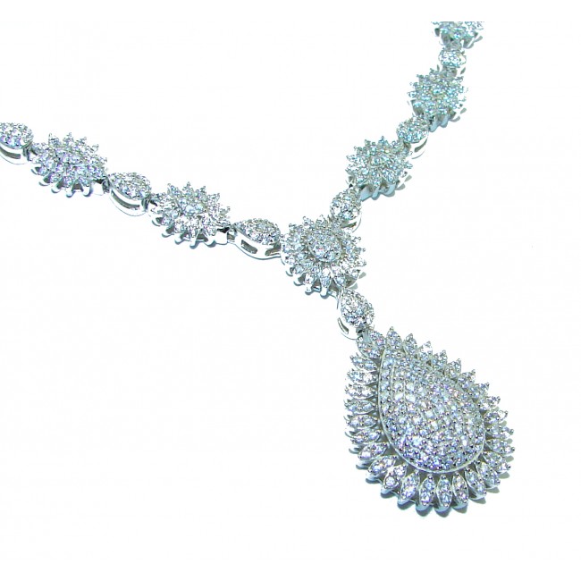 Exclusive White Topaz .925 Sterling Silver handcrafted necklace