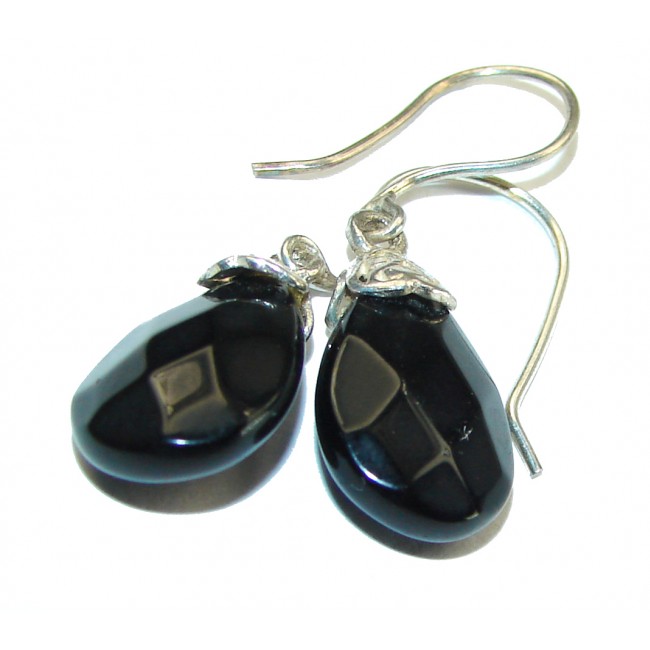 Just Perfect Black Onyx .925 Sterling Silver HANDCRAFTED earrings