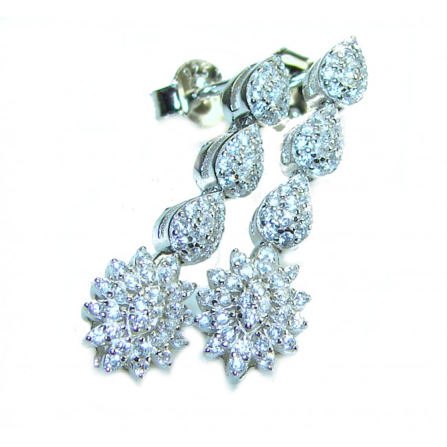 Exclusive White Topaz .925 Sterling Silver .925 Sterling Silver handcrafted Earrings