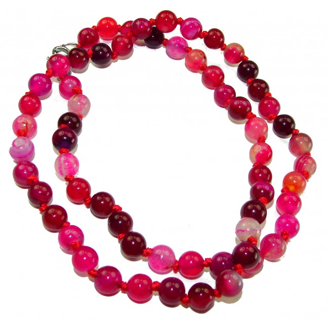 Rare and Unusual Pink Botswana Agate Beads NECKLACE