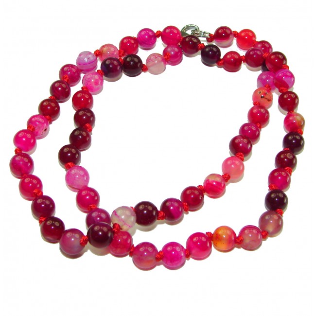 Rare and Unusual Pink Botswana Agate Beads NECKLACE