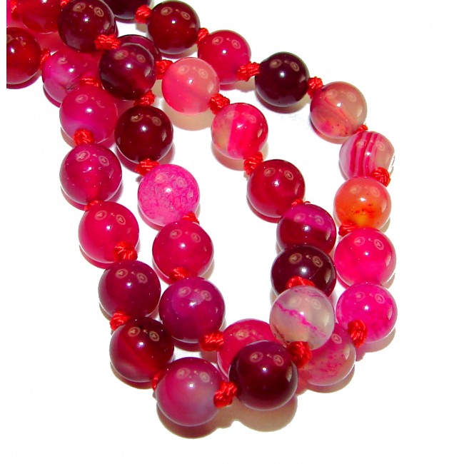 Rare and Unusual Pink Botswana Agate Beads NECKLACE