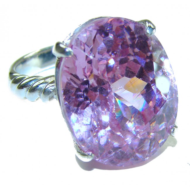 Amazing Lilac Amethyst .925 Sterling Silver handcrafted ring s. 6