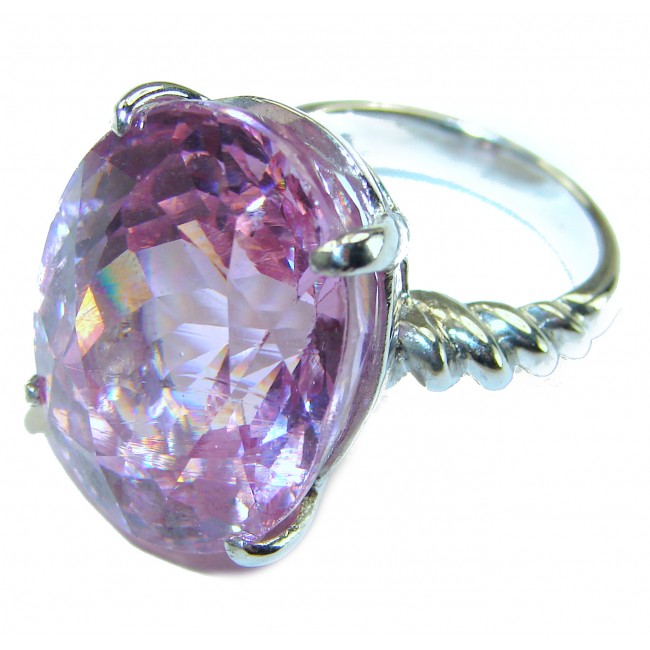 Amazing Lilac Amethyst .925 Sterling Silver handcrafted ring s. 6