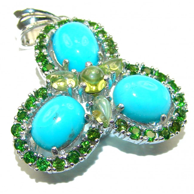 Spirit of Arizona Natural Turquoise .925 Sterling Silver handmade pendant