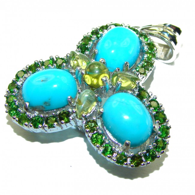 Spirit of Arizona Natural Turquoise .925 Sterling Silver handmade pendant