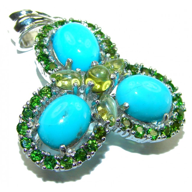 Spirit of Arizona Natural Turquoise .925 Sterling Silver handmade pendant