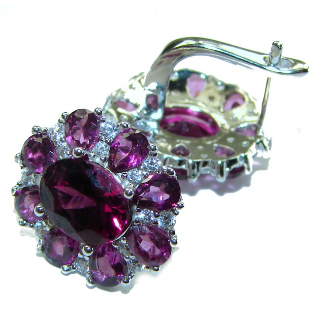 Authentic 11.5ct Garnet .925 Sterling Silver handmade earrings